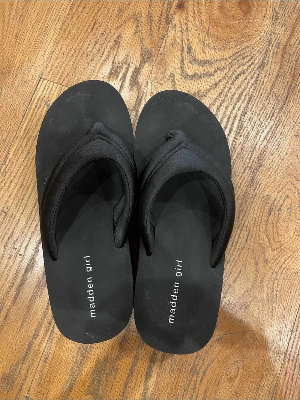 Madden Girl Black Women’s Thong Flip Flops